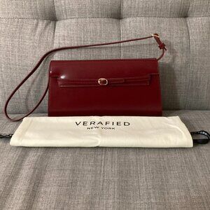 Viral Dark Cherry Shoulder Handbag from Verafied NY
